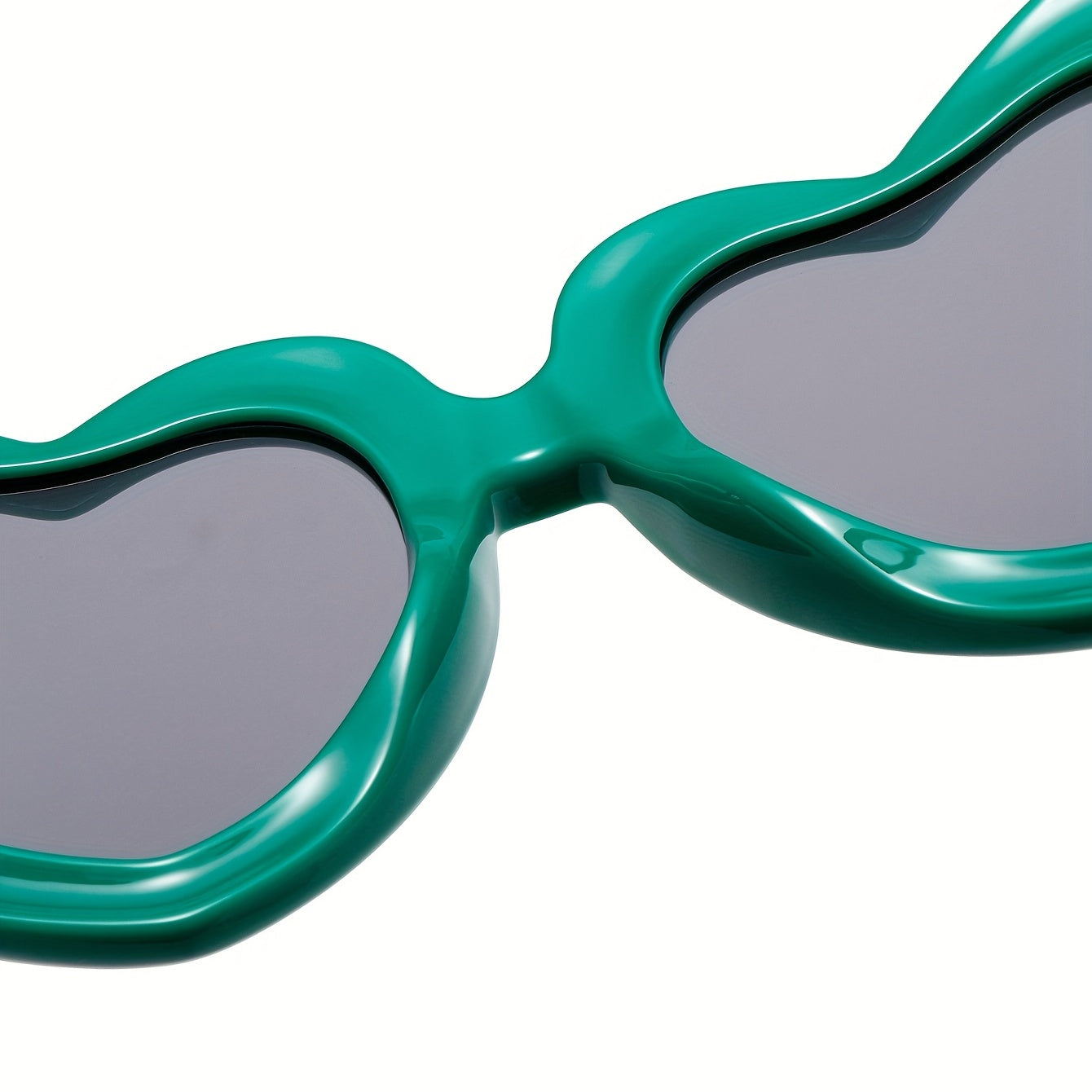 Y2K Inflated Heart Sunglasses Retro Funny UV400 Sun Shades