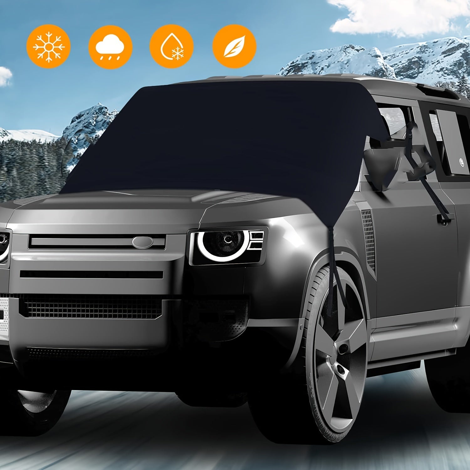 600D Anti-Icing Windshield Cover Waterproof Winter Cover for Cars SUVs Trucks