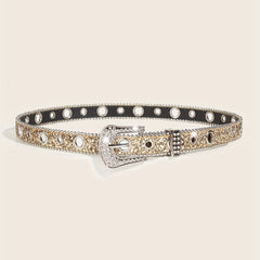 Y2K Sparkly Sequin Belt Gothic Punk Western Cowboy Cowgirl Belt