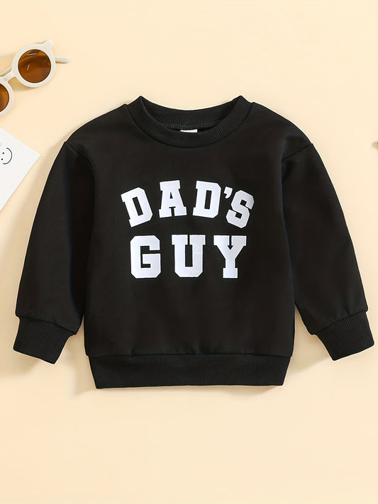 Baby Boys Casual Long Sleeve Sweatshirt Toddlers Letter Print Pullover Tops