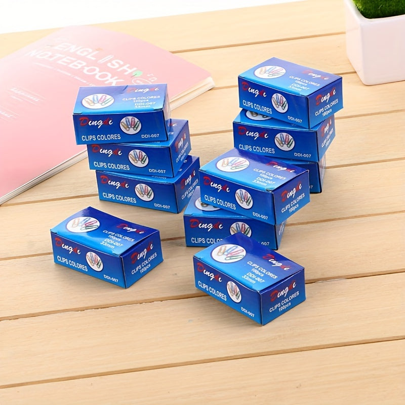 70pcs Colorful Paper Clips for Office Stationery