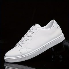 Men's Lace-up PU Leather Skate Shoes with Good Grip