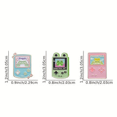 Frog Game Console Enamel Pins Frog Brooches Lapel Badges Animal Funny Jewelry