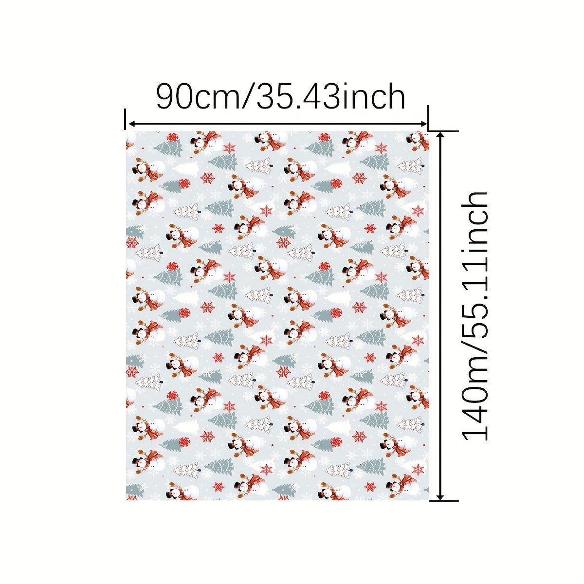 Polyester Merry Christmas Tablecloth Snowman Christmas Tree Design