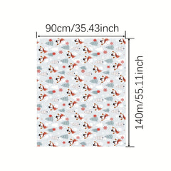 Polyester Merry Christmas Tablecloth Snowman Christmas Tree Design