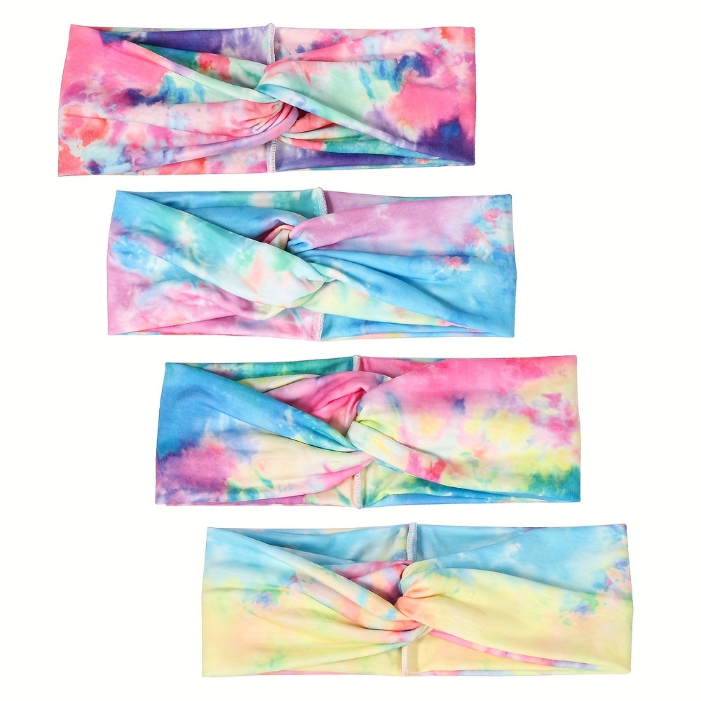 Boho Tie Dye Knotted Headband Bohemian Hair Accessory