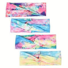 Boho Tie Dye Knotted Headband Bohemian Hair Accessory