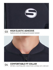 Men's 3mm Neoprene Wetsuit Top Cold Proof Jacket