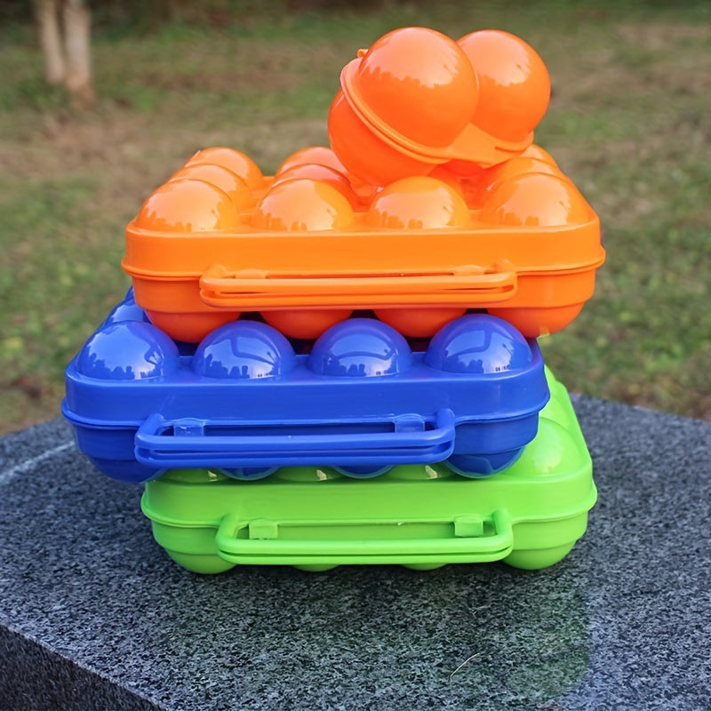 12 Grid Portable Plastic Egg Box for Camping & BBQ