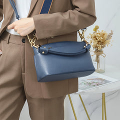 Women's Leather Convertible Shoulder Bag Spacious Tote Dark Brown Tan
