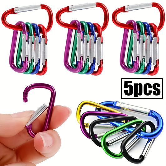 5pcs D Type Aluminum Buckle for Outdoor Camping