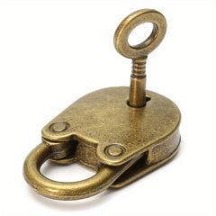 Vintage Metal Lock and Key Padlock