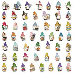 100pcs Funny Gnome Stickers for Laptop Water Bottle Skateboard Scrapbooking
