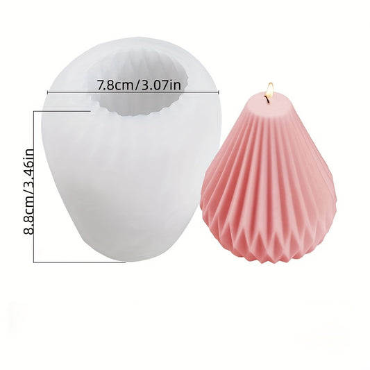 Resin Pear Shape Candle Making Mold Geometric Silicone Plaster Mold