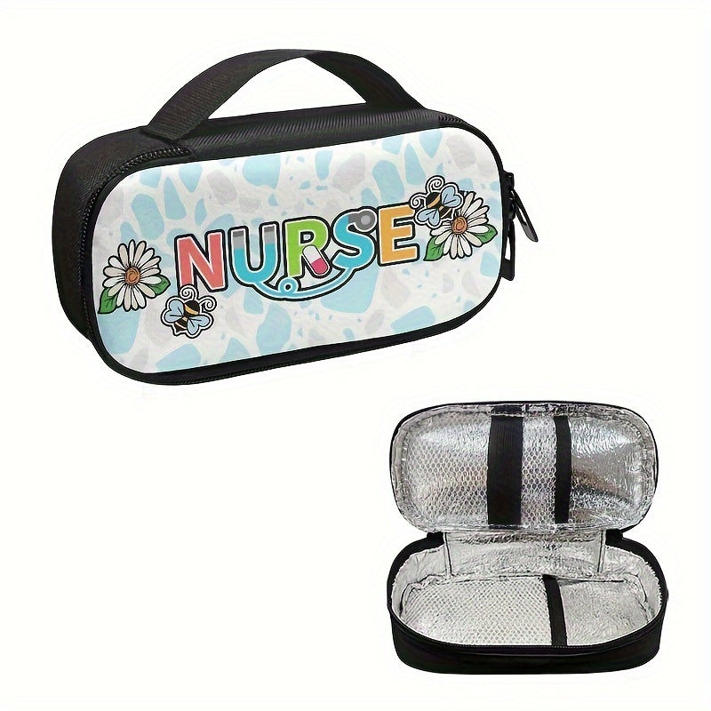 Insulin Cooler Bag Nurse Pattern Large Capacity Portable & Insulated