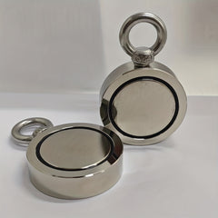 Heavy Duty Double Sided Salvage Magnet with Hanging Ring Bolt