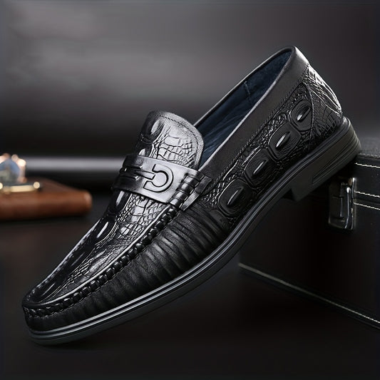Men's Textured Non-Slip Dress Loafers