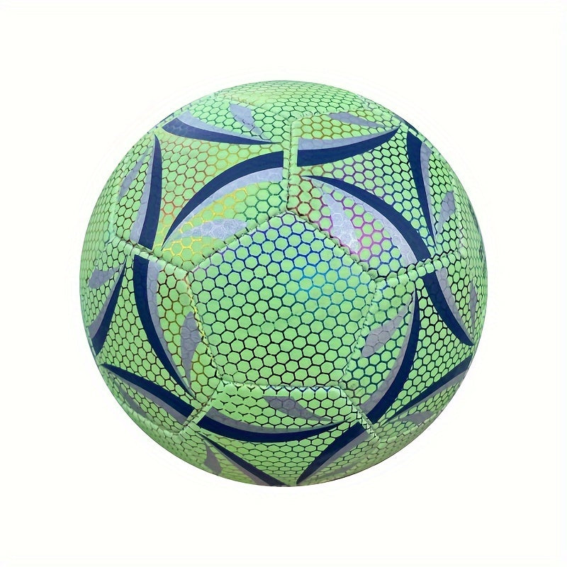1pc Size 5 PU Leather Luminous Soccer Ball for Competition Training