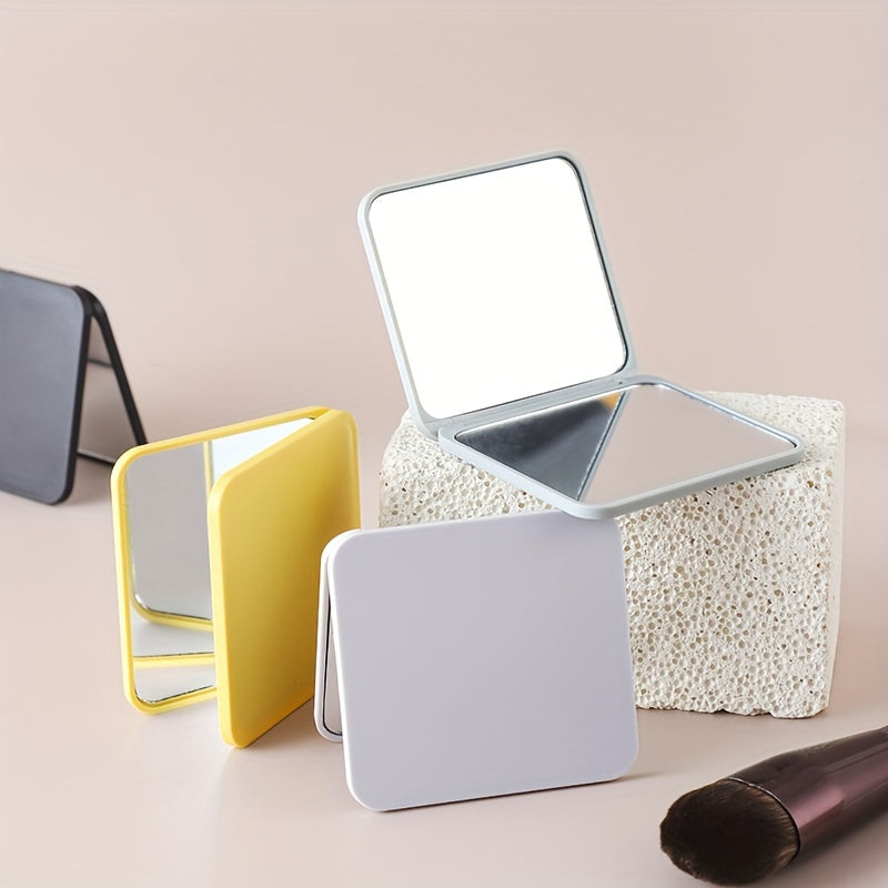 Compact Folding Makeup Mirror Small Square Travel Portable Cosmetic Mirror