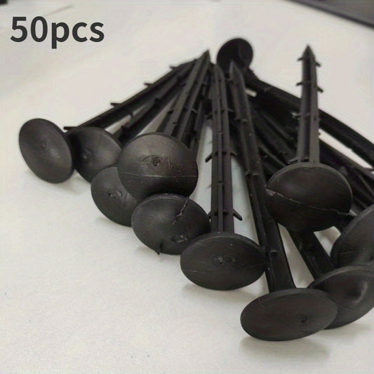 50pcs Plastic Gardening Stake Pegs Film Fixed Tools Plant Support
