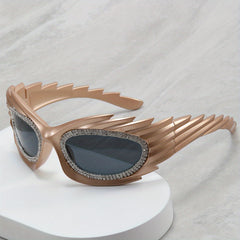 Men's Hedgehog Diamond Inlaid Sunglasses UV400 Sunshade Y2K Sunglasses