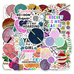 54pcs Crochet PVC Graffiti Sticker Packs for Water Cup Skateboard Notebook