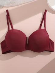 Comfy Push Up Bra Solid T Shirt Bra for Women