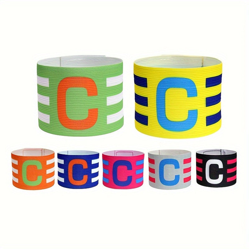 4 Football Captain Armbands Elastic Team Armbands C marks Armbands