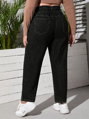  Solid Button Fly Jeans with Pockets