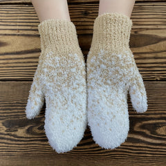 Gradient Snowflake Gloves Short Warm Cold Protection Knitted Gloves