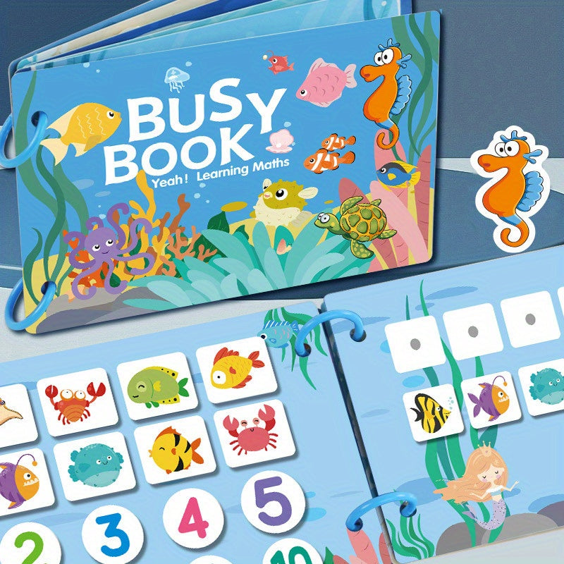 Ocean Themed Quiet Sticker Book for Kids