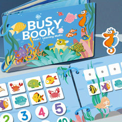 Ocean Themed Quiet Sticker Book for Kids