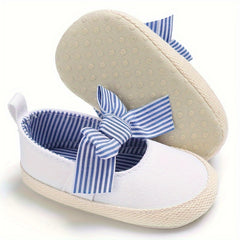 Bowknot Sneakers For Baby Girls Lightweight Non slip Walking Shoes