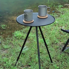 Foldable Small Round Table for Camping Aluminum Alloy ABS Material