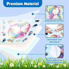 Cartoon Pony Puzzle Stickers Set DIY Creative Interchangeable Face Decals