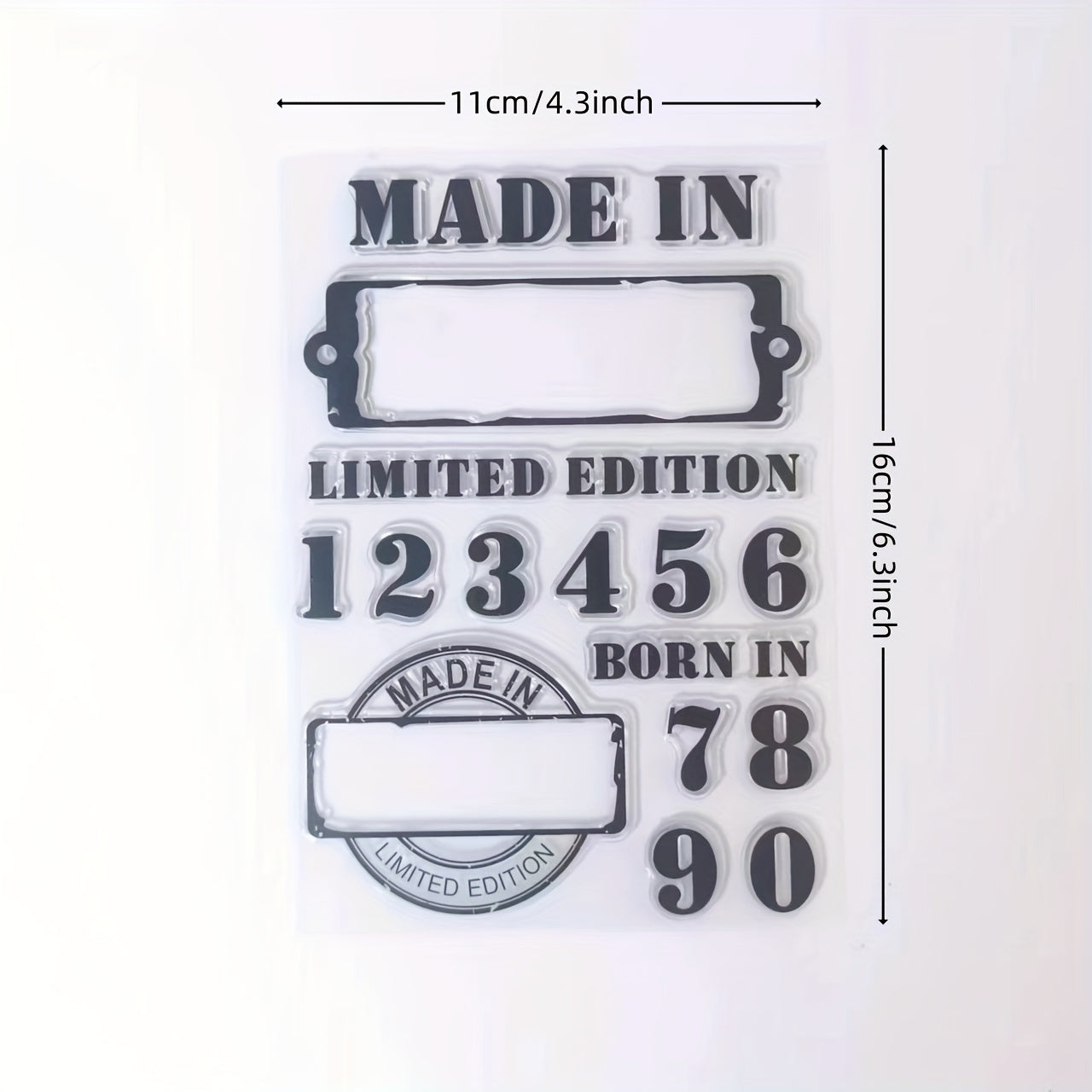 Numbers Stamps & Labels Clear Stamps for Card Making & DIY Scrapbook Album