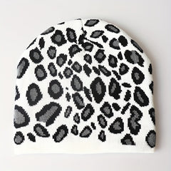 Knitted Striped Hats Purple Winter Cap