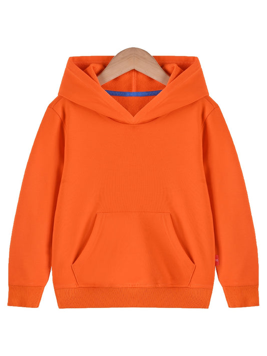Boys Casual Solid Pullover Hoodie Long Sleeve Sweatshirt