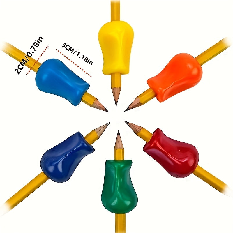 2 Colored Silicone Pen Grips - Writing Aid for Improving Posture