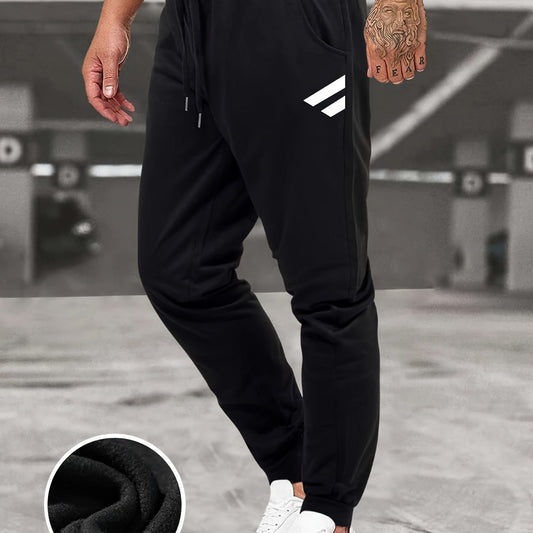 Mythic Dragon Pattern Men's Warm Jogger Sweatpants for Fall/Winter