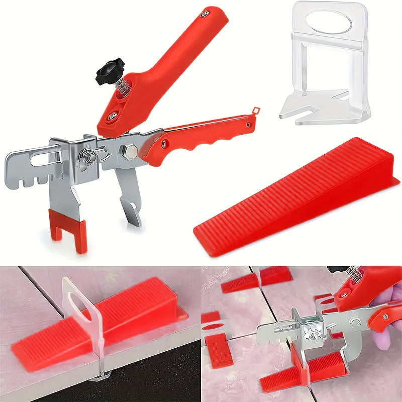 401pcs Tile Leveling System Tile Tongs 200 Clips 200 Wedges Tile Tool Set