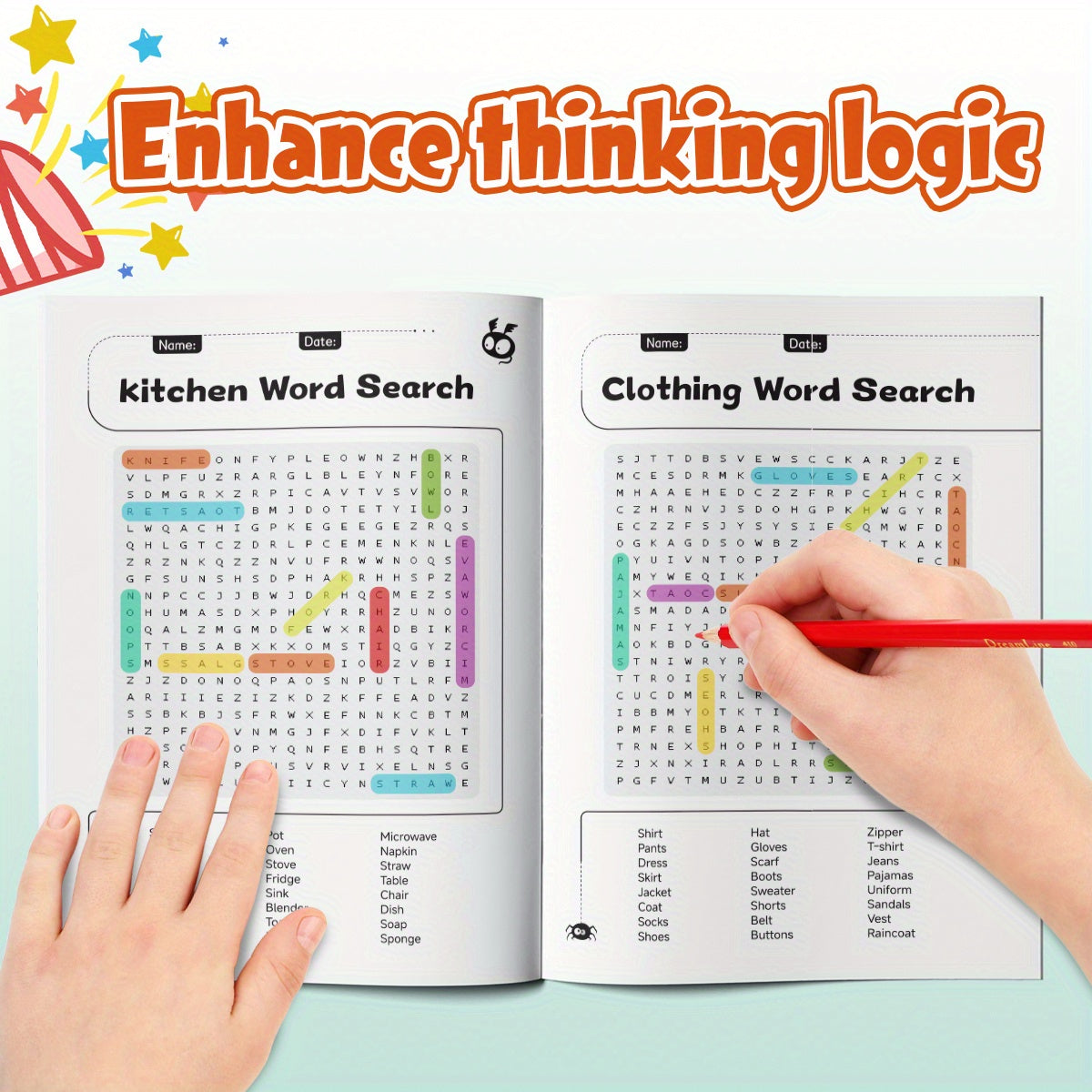 Kids Transportation Puzzle Book: Hidden Words & Boost Vocabulary