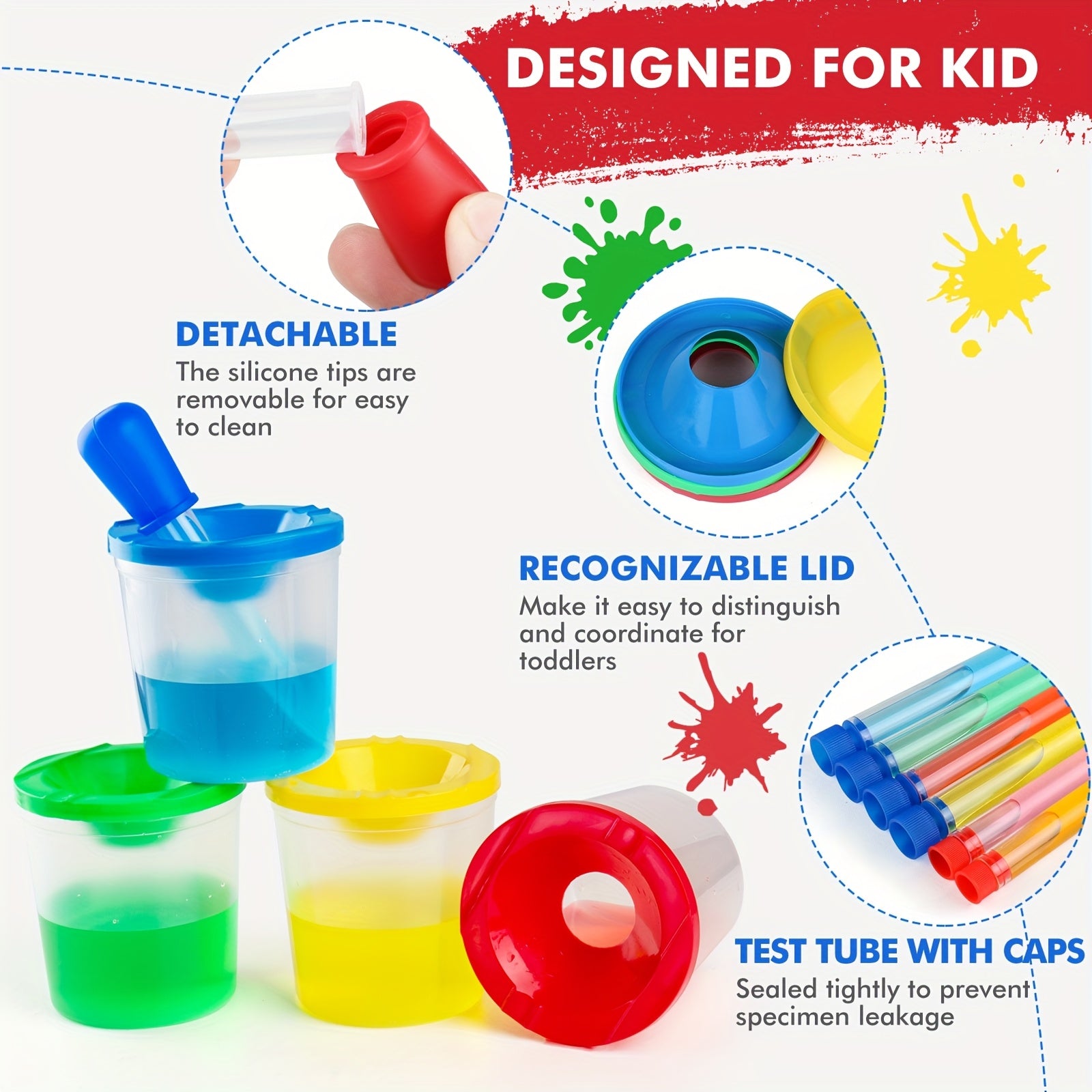Colorful Science Experiment Kit for Kids with Test Tube Stand