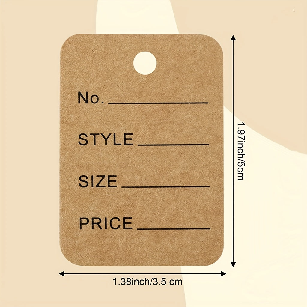 500pcs Clothing Size Tags Store Tags 5.0 x 3.51 cm