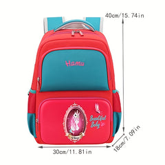 Princess Backpack for Students Aged 3-12, Waterproof and Breathable