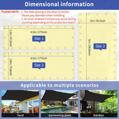 Rectangular Sunshade Sail for Outdoor Activities