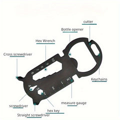 Creative Metal Card Tool with Bottle Opener for Outdoor Camping