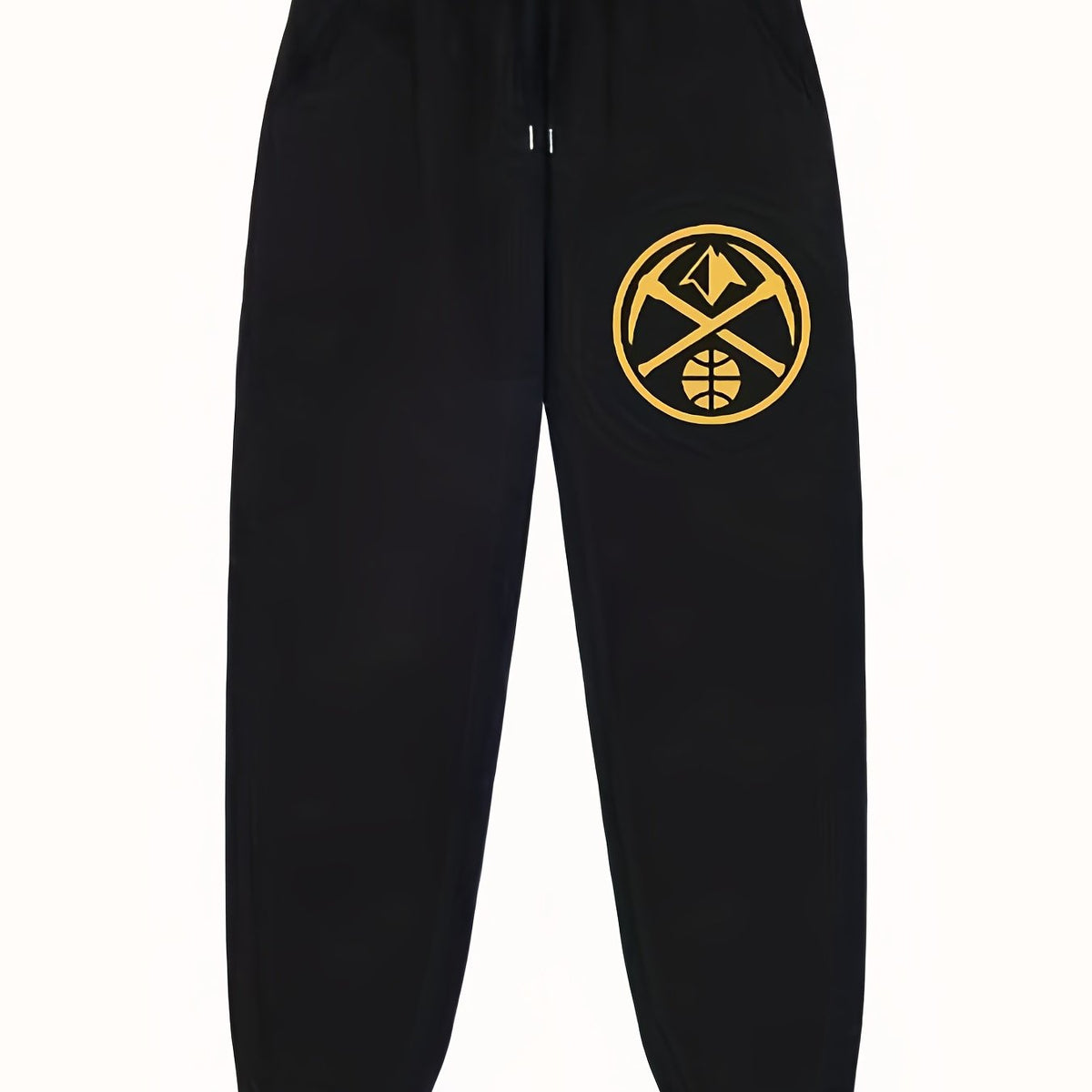 Graphic Print Joggers Men's Casual Loose Fit Waist Drawstring Pants