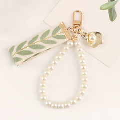 Green Ribbon Car Keychain Women's Retro Keychain Accessories