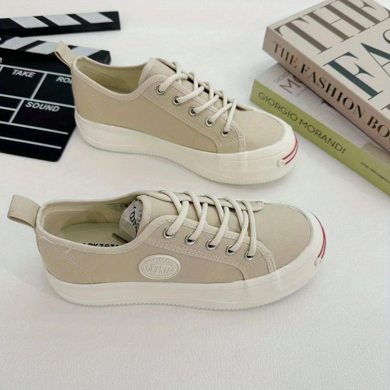 Women's Canvas Platform Slip On Shoes